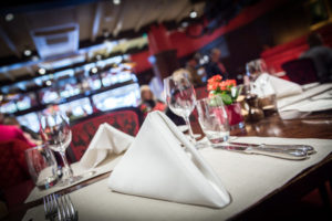 fine table setting in a luxurious restaurant